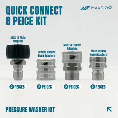 Quick Connect 8 Pcs Pressure Washer Kit